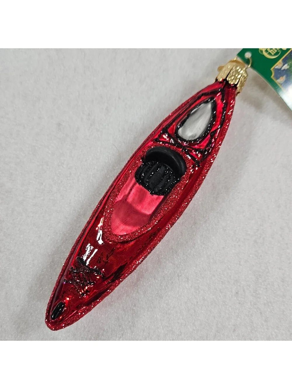 Old World Christmas Red Kayak Glass Ornament NWT 2019 Traditions to Cherish